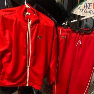 lacoste track sweater suits
